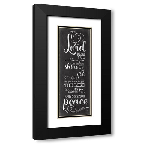 May the Lord Bless You (black) Black Modern Wood Framed Art Print with Double Matting by Rae, Marla