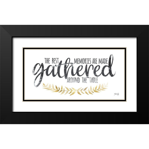 Gathered Around the Table I Black Modern Wood Framed Art Print with Double Matting by Rae, Marla