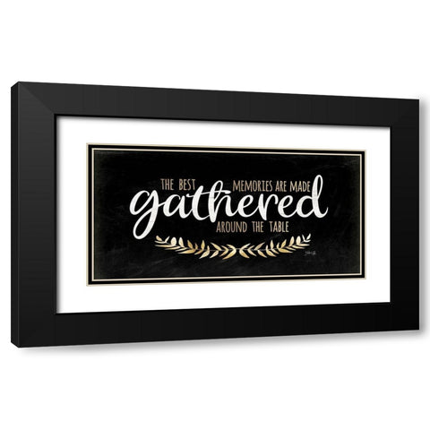 Gathered Around the Table II Black Modern Wood Framed Art Print with Double Matting by Rae, Marla