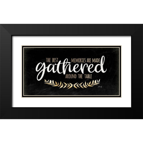 Gathered Around the Table II Black Modern Wood Framed Art Print with Double Matting by Rae, Marla