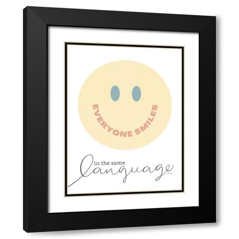 Everyone Smiles Black Modern Wood Framed Art Print with Double Matting by Rae, Marla