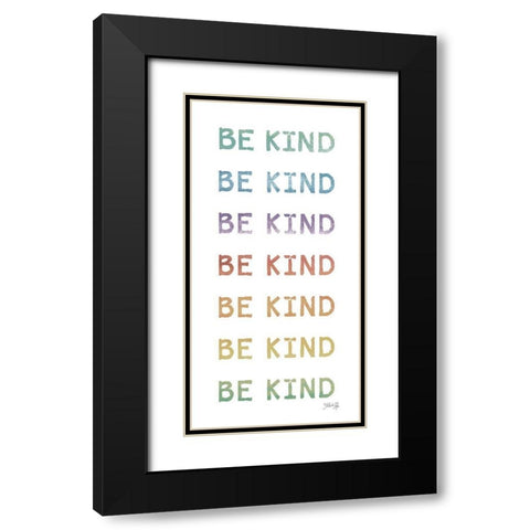Be Kind Black Modern Wood Framed Art Print with Double Matting by Rae, Marla