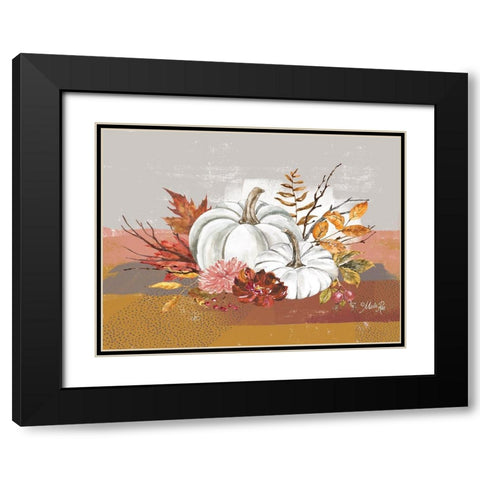 Fall Floral IV Black Modern Wood Framed Art Print with Double Matting by Rae, Marla