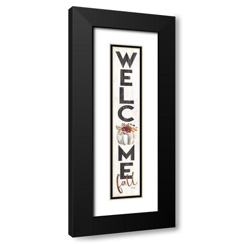 Welcome Fall Black Modern Wood Framed Art Print with Double Matting by Rae, Marla