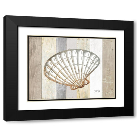 Coastal Shell II Black Modern Wood Framed Art Print with Double Matting by Rae, Marla