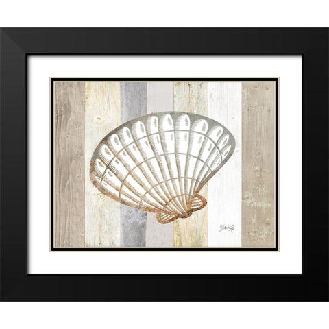 Coastal Shell II Black Modern Wood Framed Art Print with Double Matting by Rae, Marla