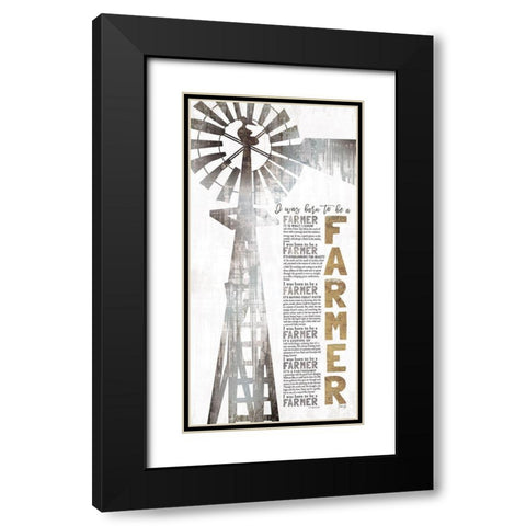 Born to be a Farmer Black Modern Wood Framed Art Print with Double Matting by Rae, Marla