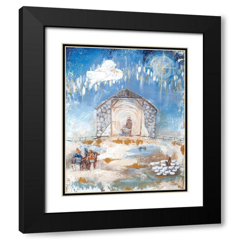 O Holy Night Black Modern Wood Framed Art Print with Double Matting by Kissell, Mackenzie