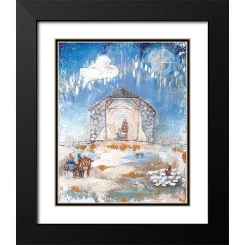 O Holy Night Black Modern Wood Framed Art Print with Double Matting by Kissell, Mackenzie