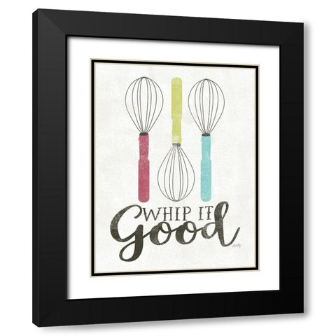 Whip It Good Black Modern Wood Framed Art Print with Double Matting by Michelle, Misty