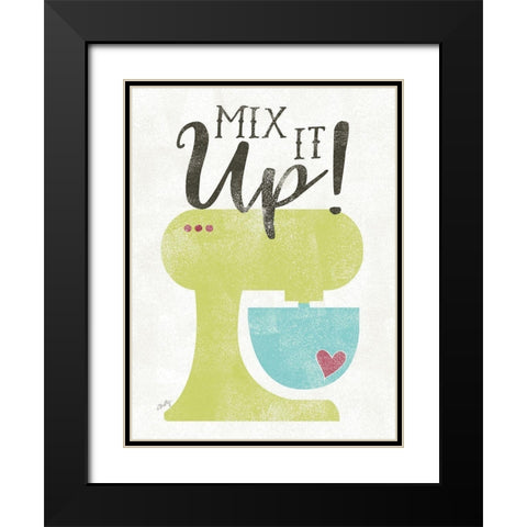 Mix It Up Black Modern Wood Framed Art Print with Double Matting by Michelle, Misty