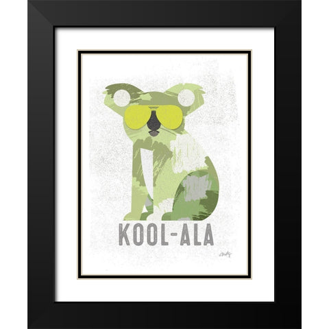 Kool-ala Black Modern Wood Framed Art Print with Double Matting by Michelle, Misty