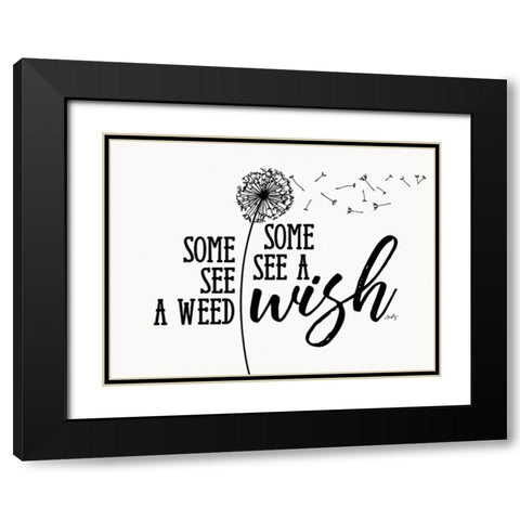 A Wish Black Modern Wood Framed Art Print with Double Matting by Michelle, Misty