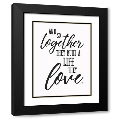 A Life They Love Black Modern Wood Framed Art Print with Double Matting by Michelle, Misty