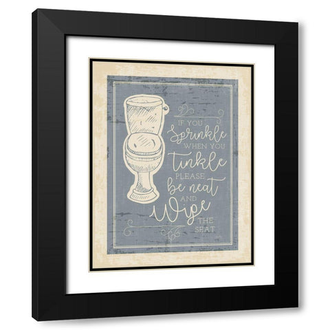 Sprinkle Tinkle Black Modern Wood Framed Art Print with Double Matting by Michelle, Misty