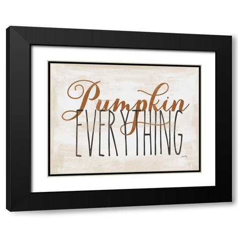 Pumpkin Everything Black Modern Wood Framed Art Print with Double Matting by Michelle, Misty