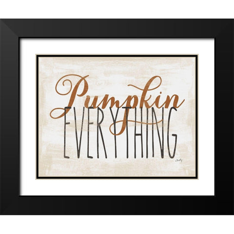 Pumpkin Everything Black Modern Wood Framed Art Print with Double Matting by Michelle, Misty