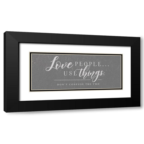 Love People  Black Modern Wood Framed Art Print with Double Matting by Michelle, Misty