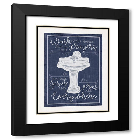 Wash Your Hands    Black Modern Wood Framed Art Print with Double Matting by Michelle, Misty
