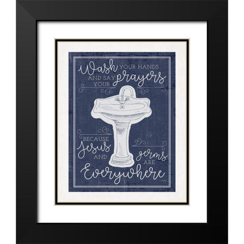 Wash Your Hands    Black Modern Wood Framed Art Print with Double Matting by Michelle, Misty