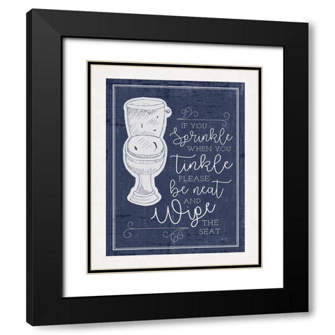 Sprinkle Tinkle Black Modern Wood Framed Art Print with Double Matting by Michelle, Misty