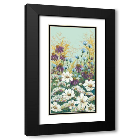 Floral Field Day Black Modern Wood Framed Art Print with Double Matting by Norman, Michele