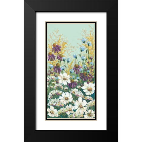 Floral Field Day Black Modern Wood Framed Art Print with Double Matting by Norman, Michele