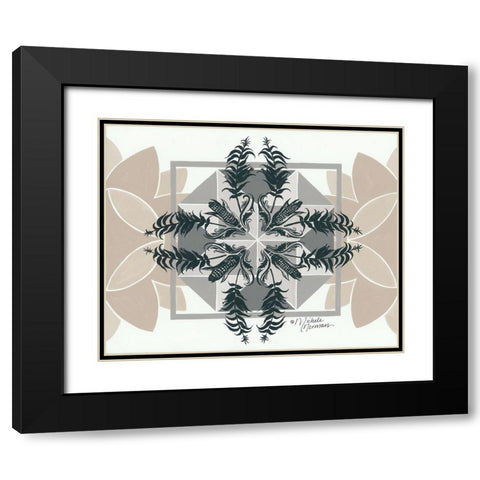 Cornfields and Sunflowers     Black Modern Wood Framed Art Print with Double Matting by Norman, Michele