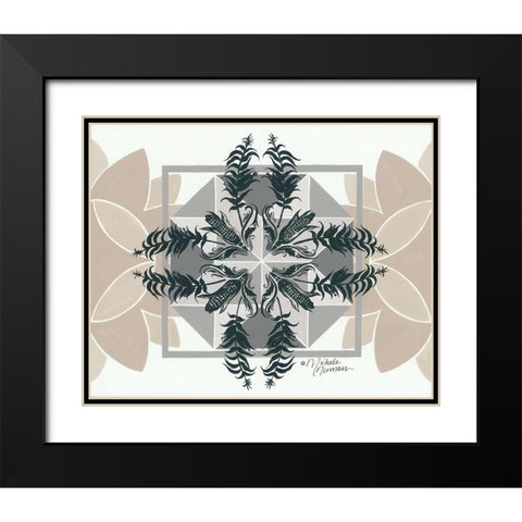 Cornfields and Sunflowers     Black Modern Wood Framed Art Print with Double Matting by Norman, Michele