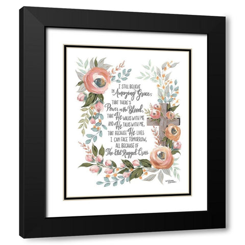 I Still Believe (white background) Black Modern Wood Framed Art Print with Double Matting by Norman, Michele