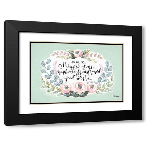 His Work of Art Black Modern Wood Framed Art Print with Double Matting by Norman, Michele