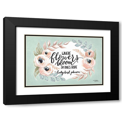 Where Flowers Bloom Black Modern Wood Framed Art Print with Double Matting by Norman, Michele