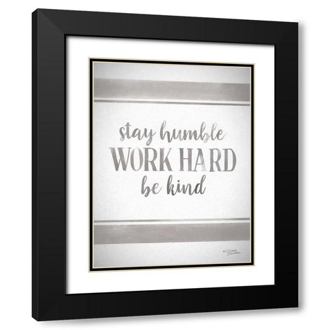 Work Hard Black Modern Wood Framed Art Print with Double Matting by Norman, Michele