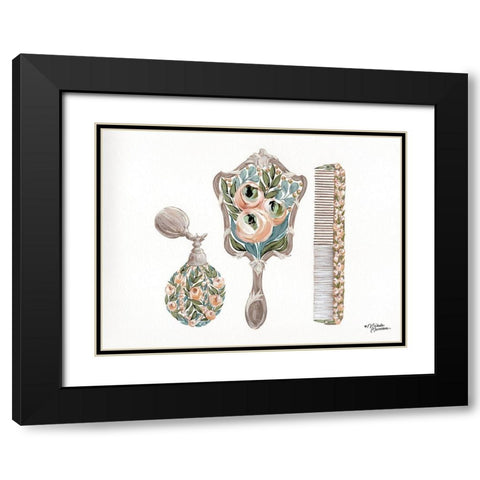 Vanity Set     Black Modern Wood Framed Art Print with Double Matting by Norman, Michele