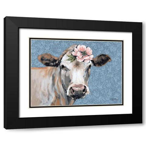 Penelope Black Modern Wood Framed Art Print with Double Matting by Norman, Michele