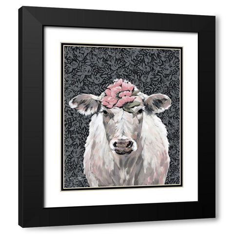 Agnes Black Modern Wood Framed Art Print with Double Matting by Norman, Michele