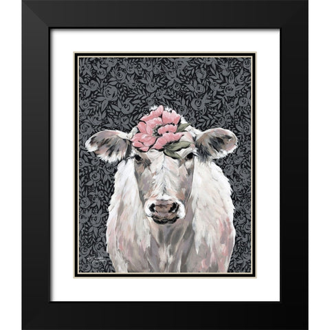 Agnes Black Modern Wood Framed Art Print with Double Matting by Norman, Michele