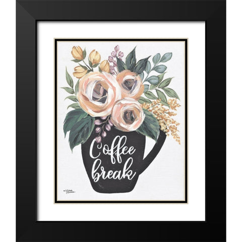 Coffee Break Black Modern Wood Framed Art Print with Double Matting by Norman, Michele