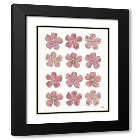 Pretty in Pink Black Modern Wood Framed Art Print with Double Matting by Norman, Michele
