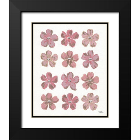 Pretty in Pink Black Modern Wood Framed Art Print with Double Matting by Norman, Michele