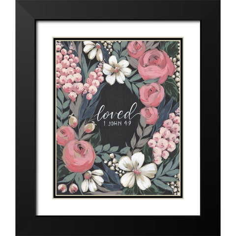 Loved Black Modern Wood Framed Art Print with Double Matting by Norman, Michele