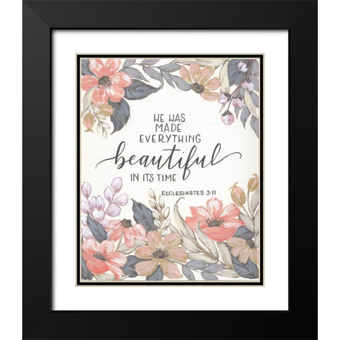 He Has Made Everything Beautiful Black Modern Wood Framed Art Print with Double Matting by Norman, Michele