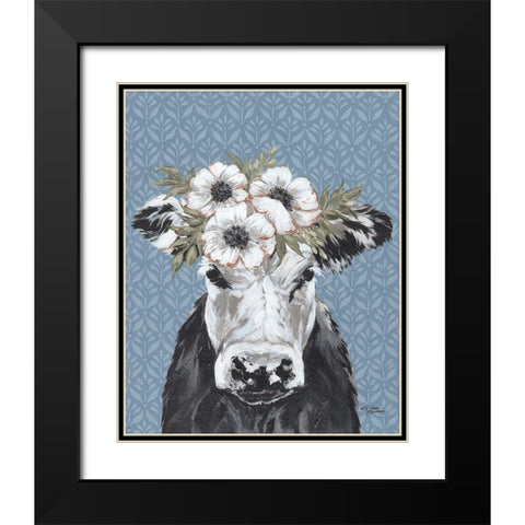 Agatha     Black Modern Wood Framed Art Print with Double Matting by Norman, Michele