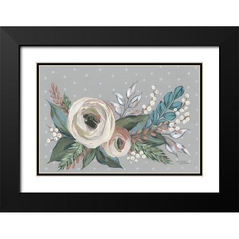 Floral Beauty Black Modern Wood Framed Art Print with Double Matting by Norman, Michele