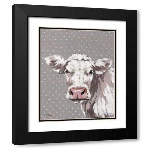 Francine Black Modern Wood Framed Art Print with Double Matting by Norman, Michele