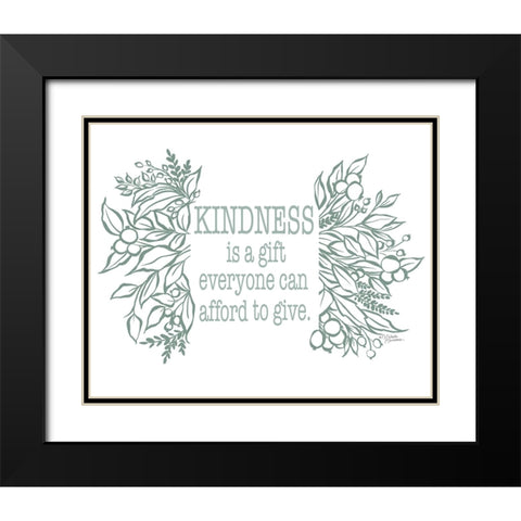 Kindness is a Gift Black Modern Wood Framed Art Print with Double Matting by Norman, Michael