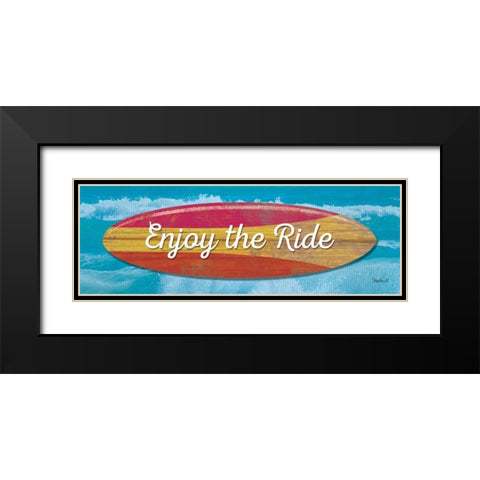 Enjoy the Ride Black Modern Wood Framed Art Print with Double Matting by Mollie B.