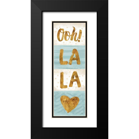 Ooh! La La Black Modern Wood Framed Art Print with Double Matting by Mollie B.