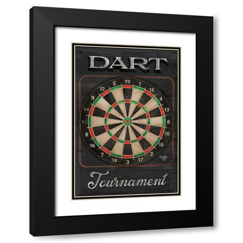 Dart Tournament   Black Modern Wood Framed Art Print with Double Matting by Mollie B.