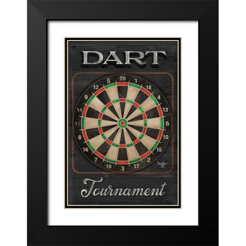 Dart Tournament   Black Modern Wood Framed Art Print with Double Matting by Mollie B.